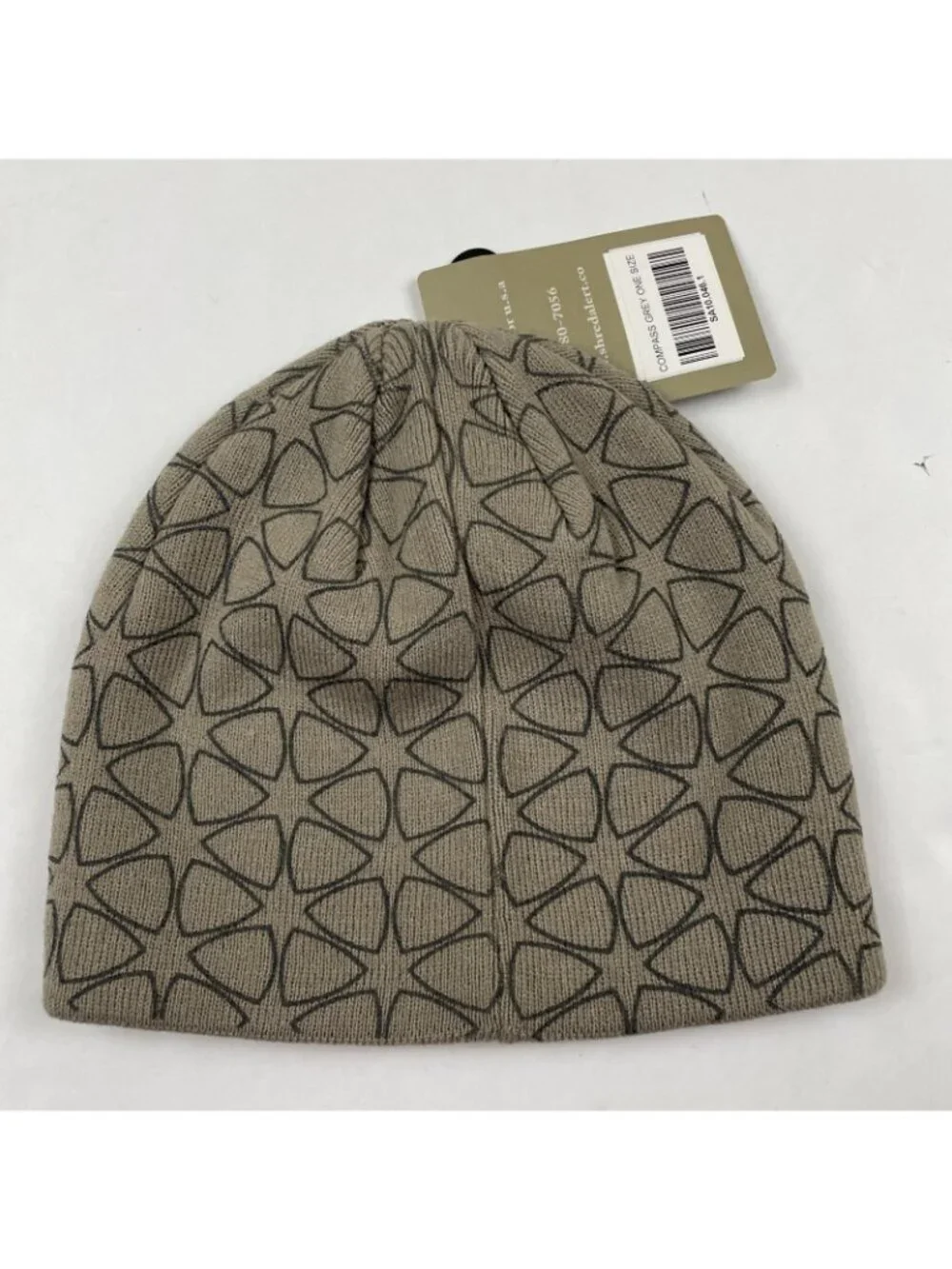 Shred Alert Hat Beanie Men’s OS Knit Compass Grey Ski Outdoors